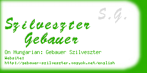 szilveszter gebauer business card